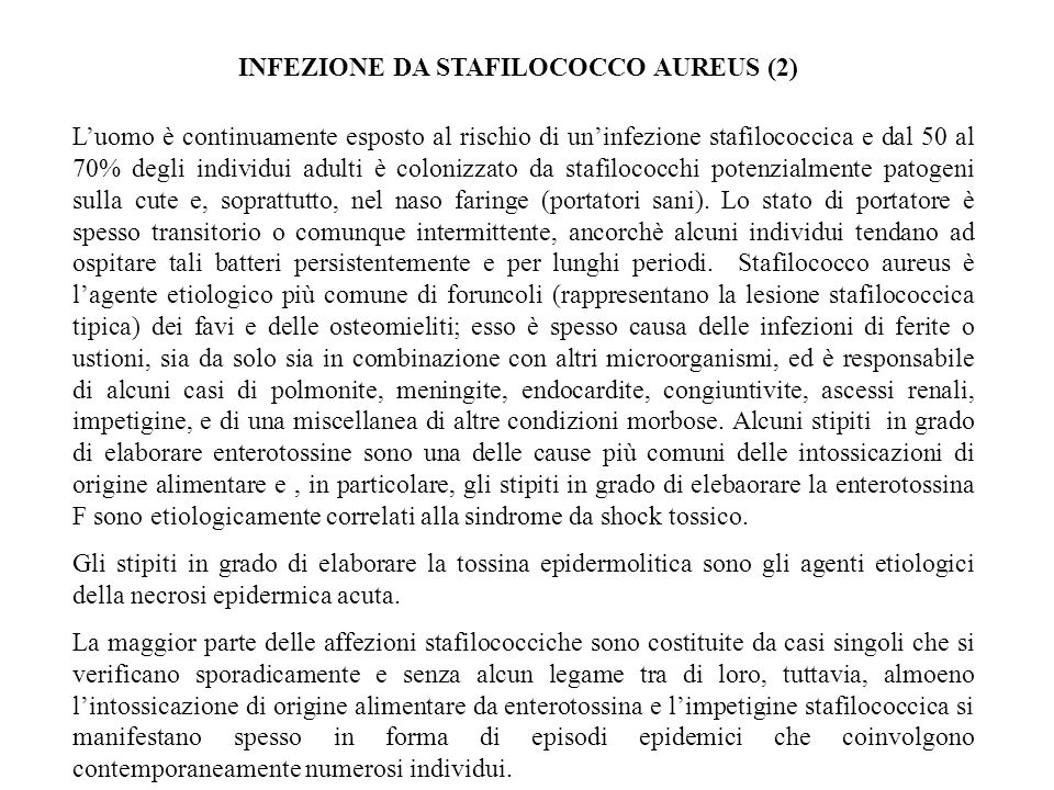 Infezione Da Stafilococco Aureus Ppt Video Online Scaricare